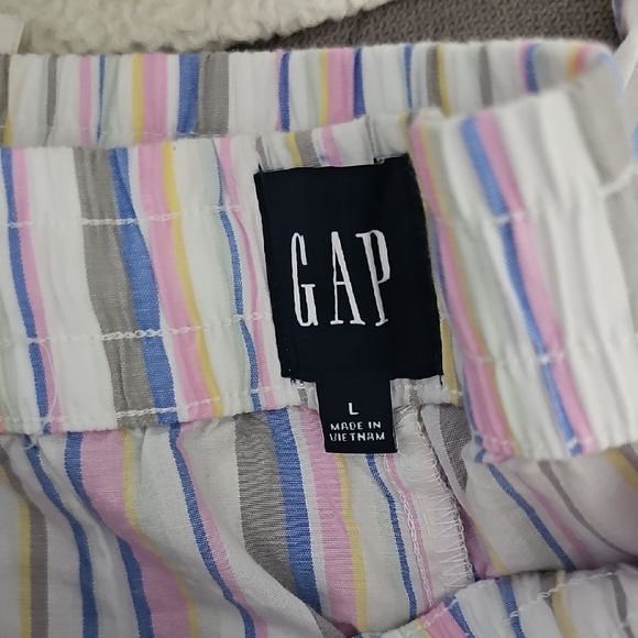 GAP Pastel Multi-Stripe Elastic Waist Pants - Picture 2 of 3